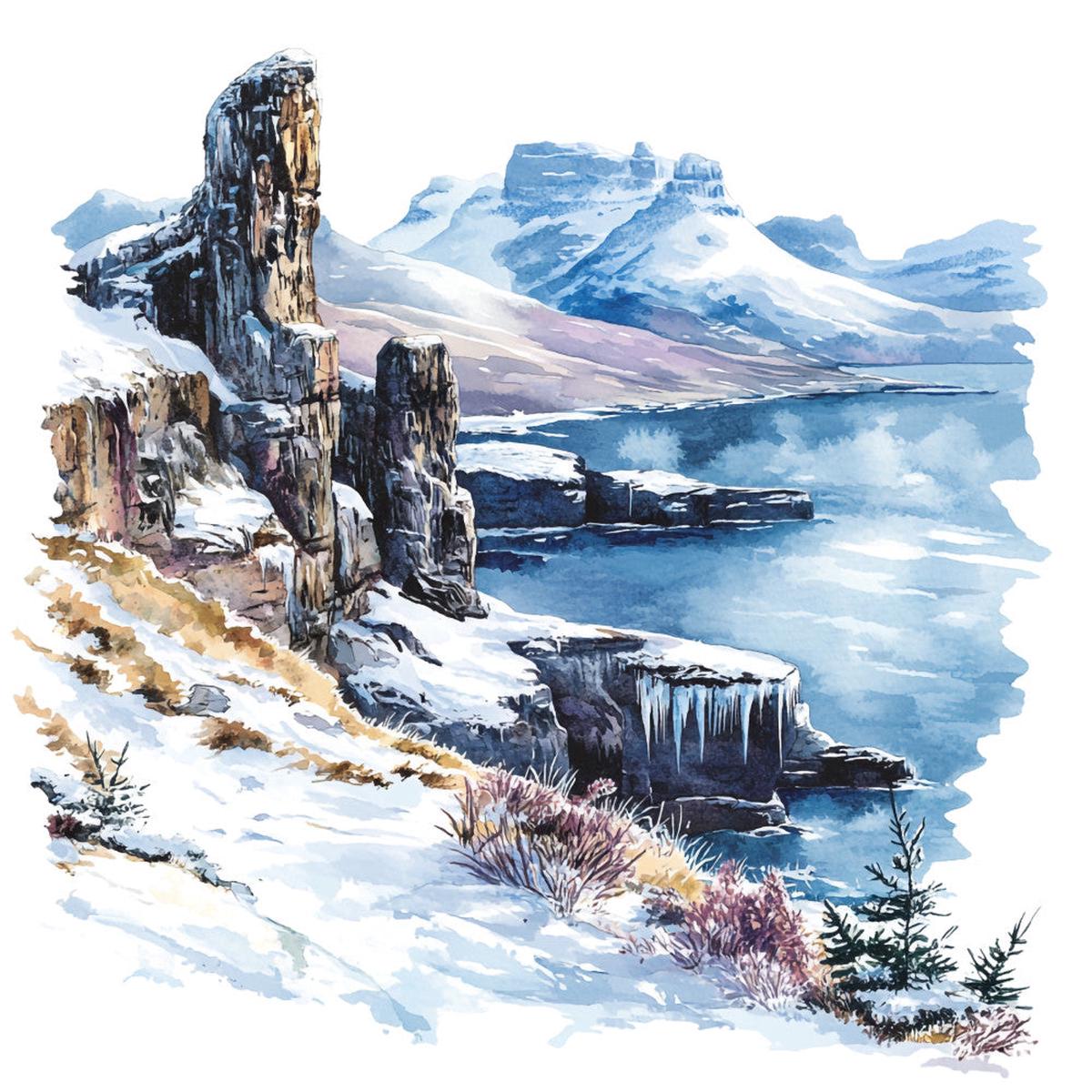 Winter Scotland Fabric Panel 20