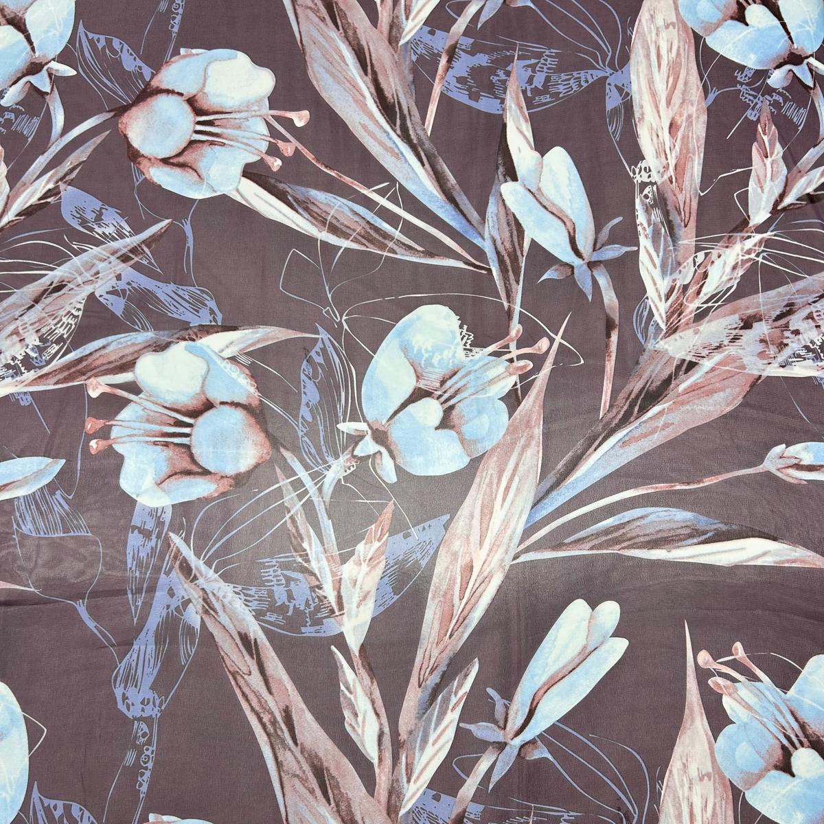 Winter Garden Chiffon Fabric