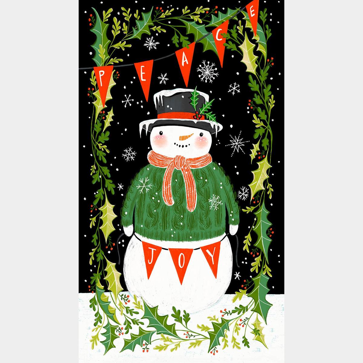 Winter Joy - Peace and Joy Multi Panel