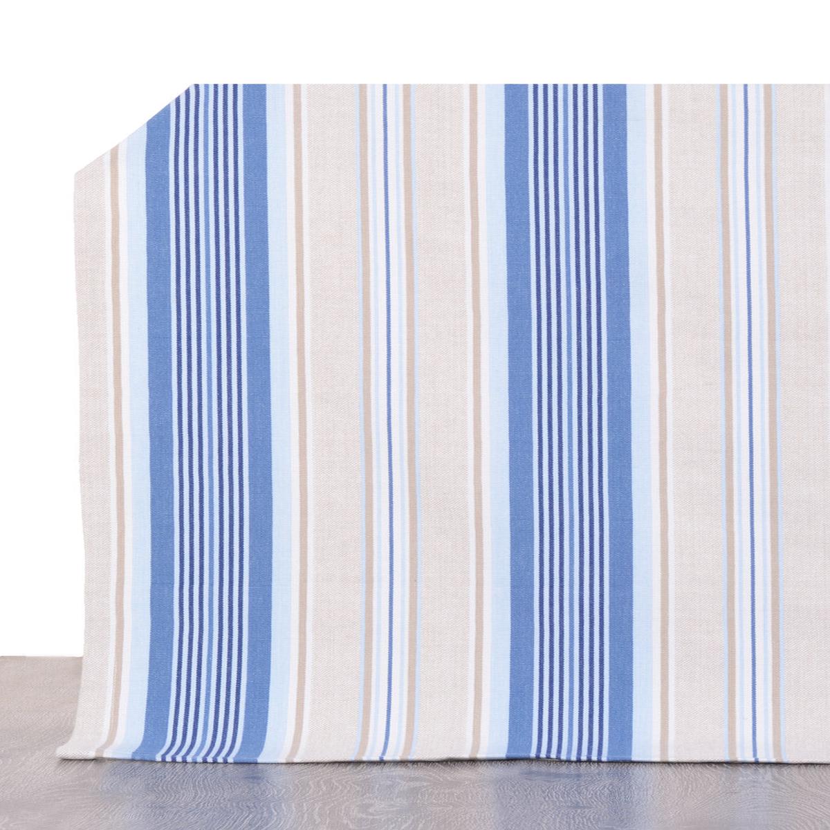 'Regal Auray' Fabric by the Yard (Blue/ Beige)