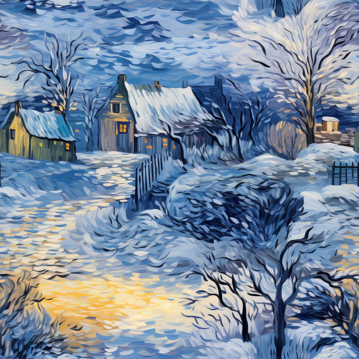Winter Under the Dawn Pattern 20 Quilting Cotton Fabric