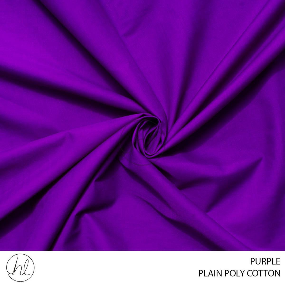PLAIN POLY COTTON 112CM PURPLE