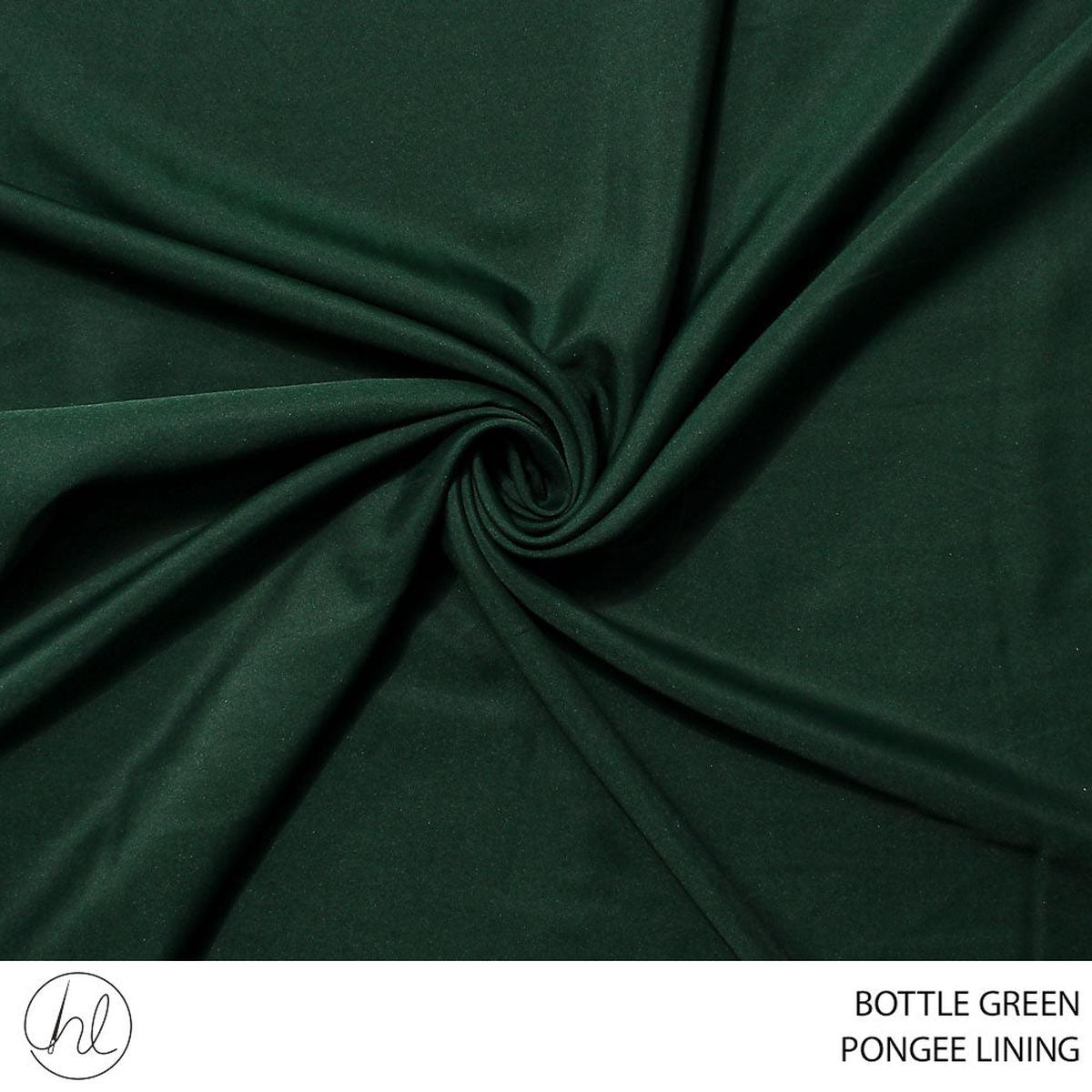 PONGEE LINING PLAIN FABRIC 150CM BOTTLE GREEN