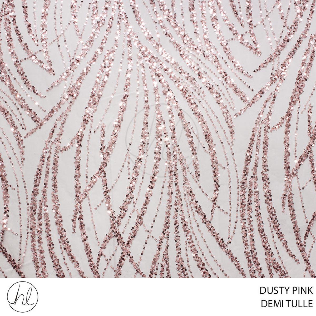 TULLE DEMI FABRIC 140CM DUSTY PINK ROLL ROLL 001