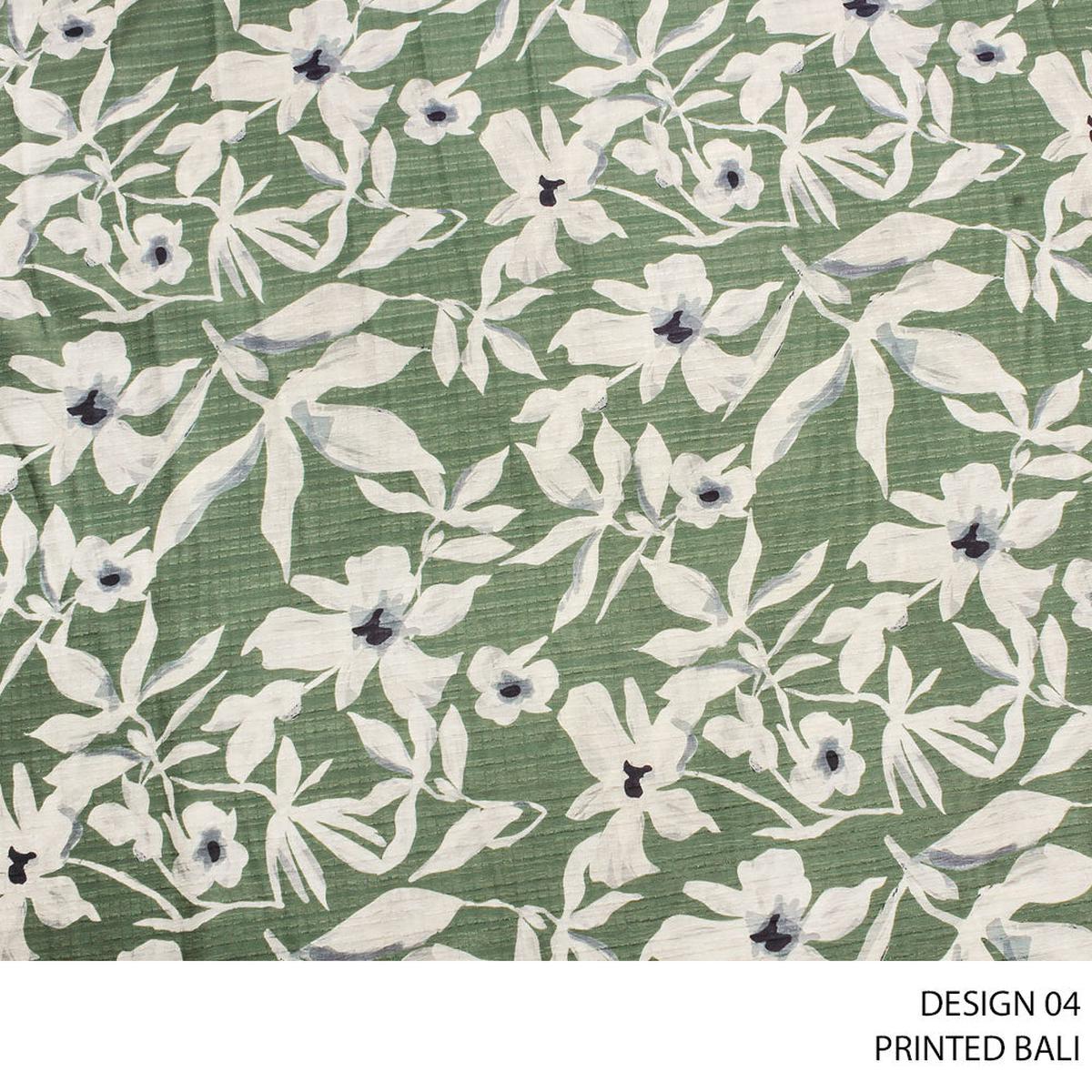 BALI PRINTED D#8 FABRIC 150CM OLIVE ROLL ROLL 001