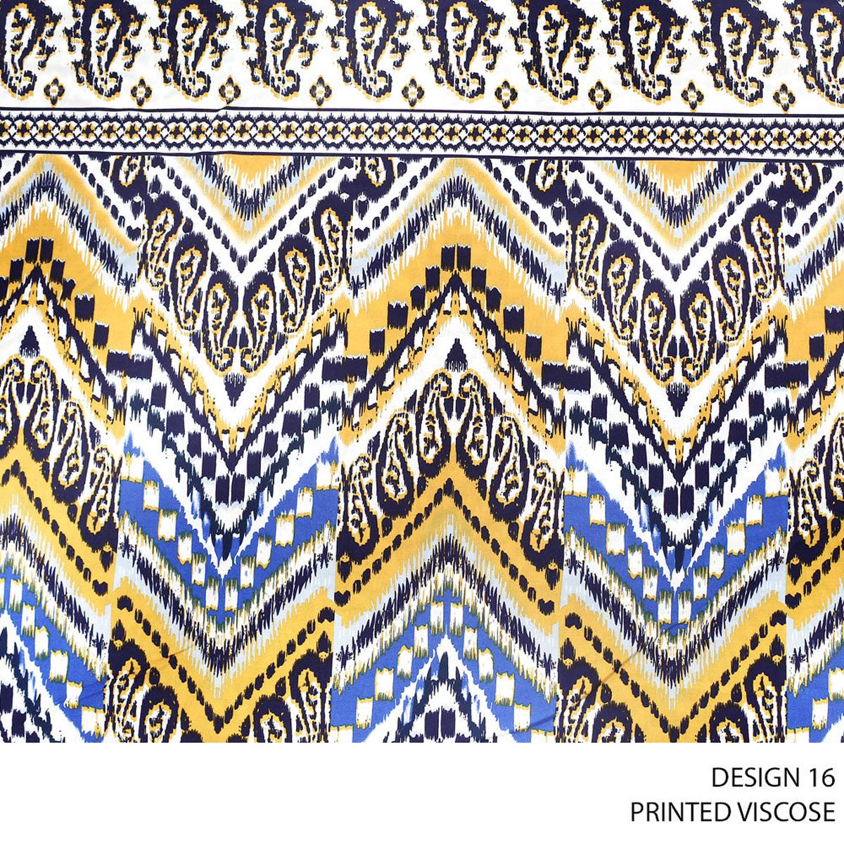 VISCOSE PRINTED FABRIC 140CM WHITE ROLL ROLL 001