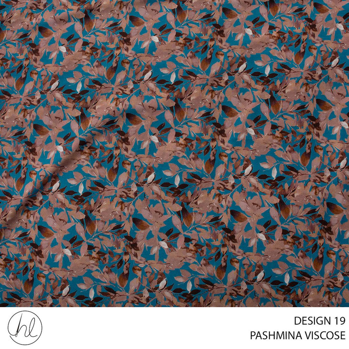 VISCOSE PASHMINA FABRIC 150CM PETROL ROLL ROLL 001