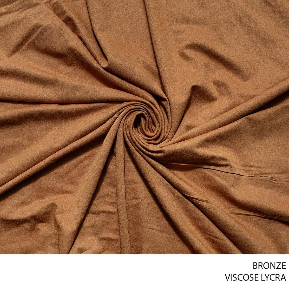 VISCOSE LYCRA FABRIC 150CM BRONZE ROLL ROLL 001