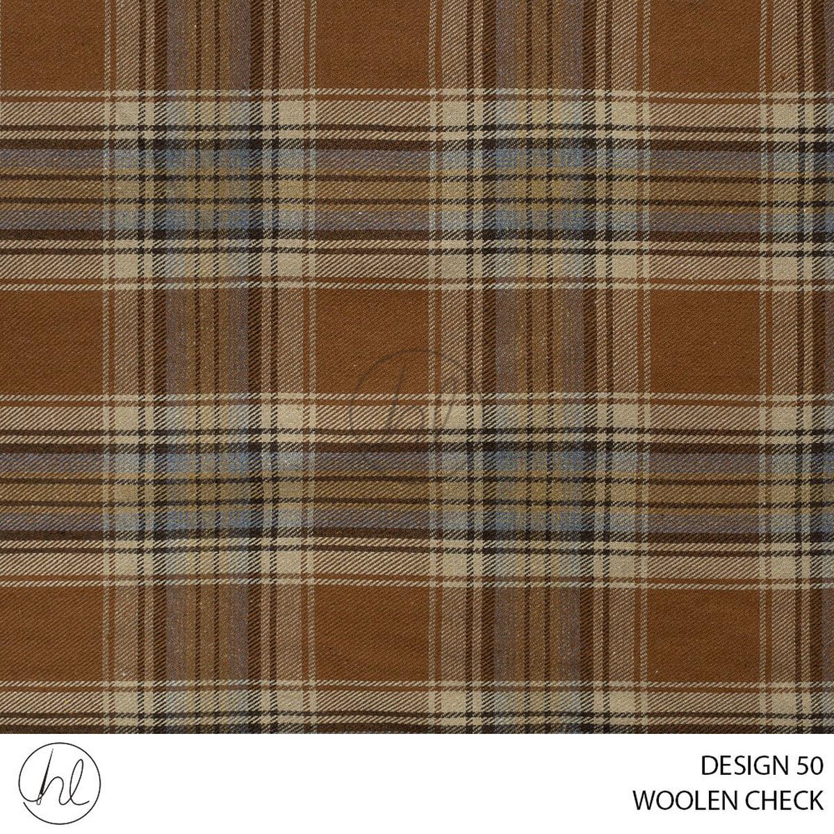 WOOLEN CHECK ICELAND 51 GINGER BREAD 150CM PER M