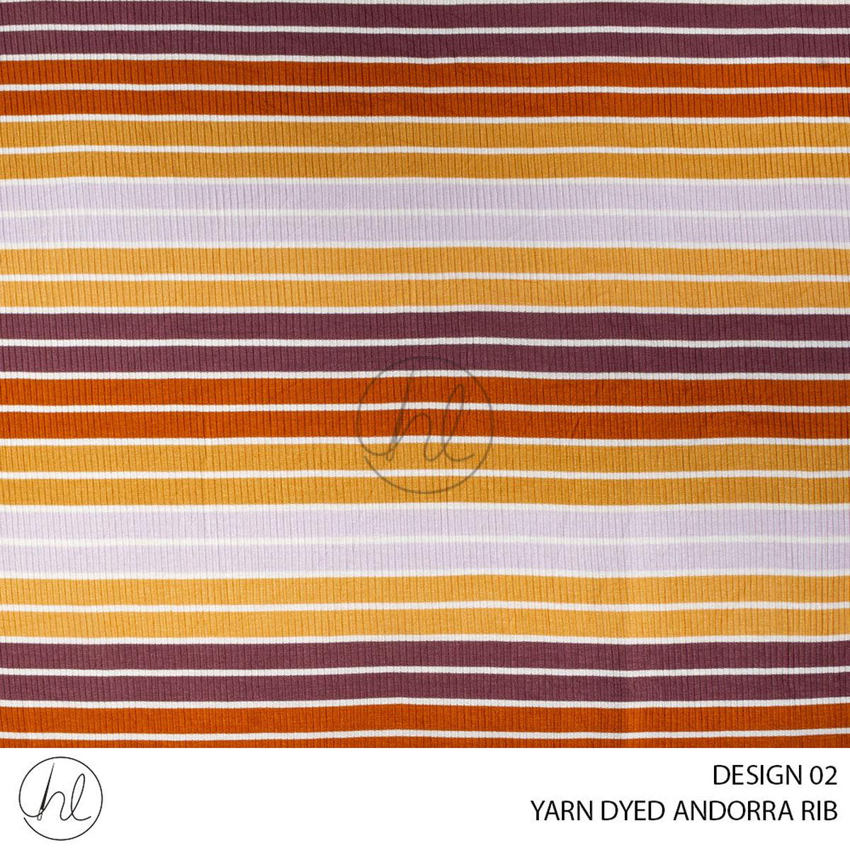 YARN DYED ANDORRA RIB 51 GOLD 150CM PER M