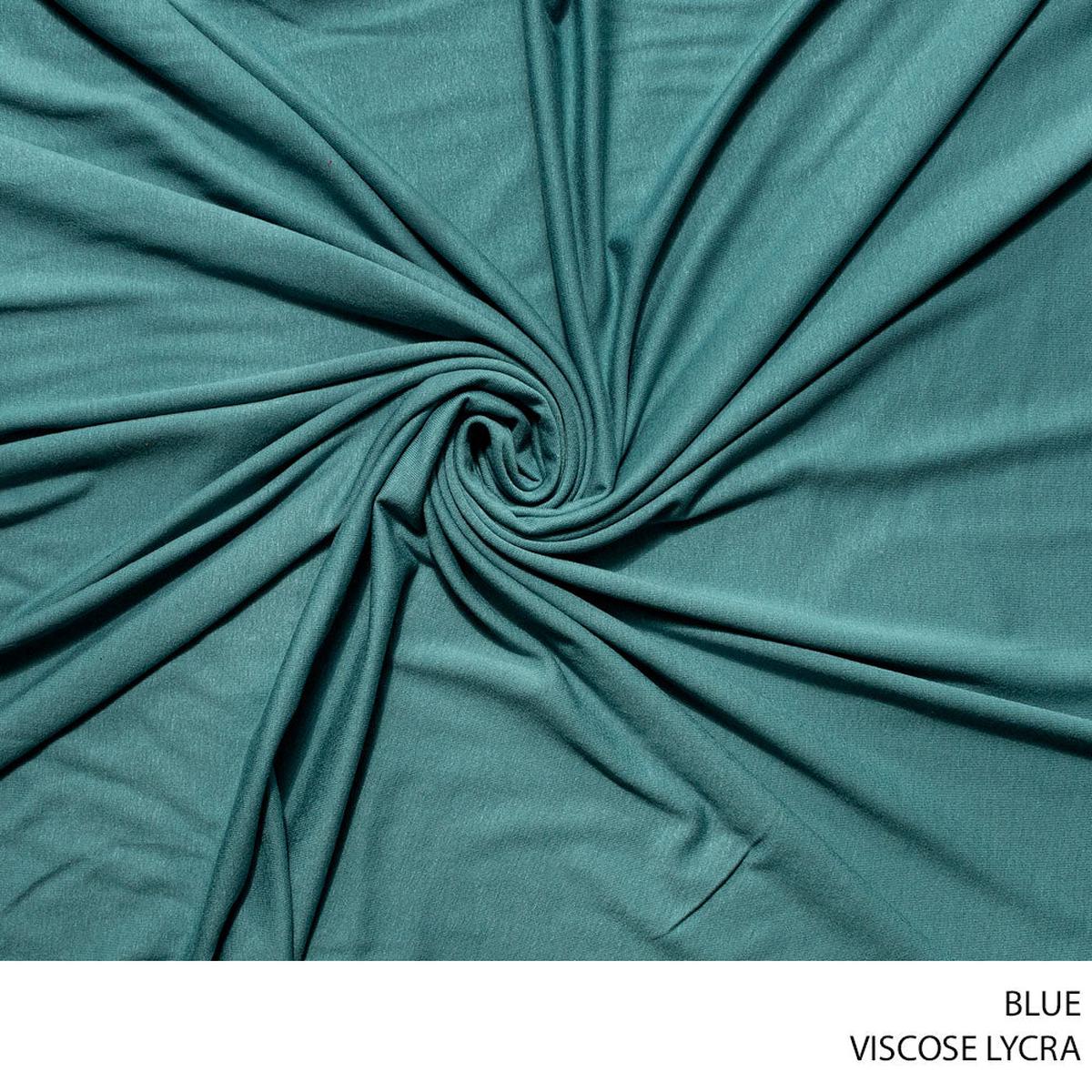 VISCOSE LYCRA 150CM BLUE ROLL ROLL 001