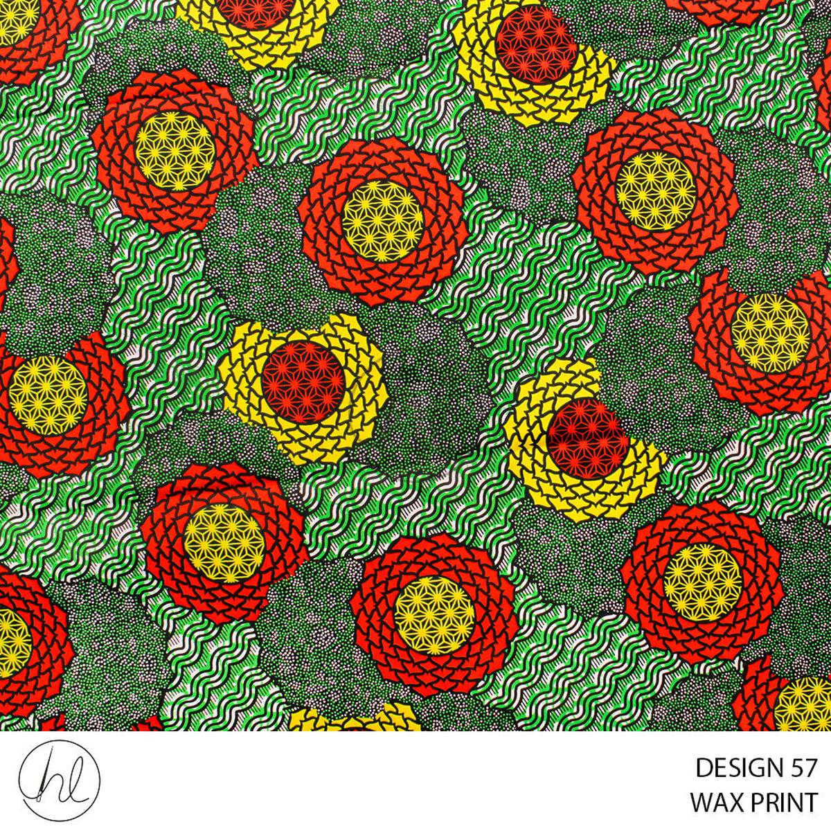 WAX PRINT HI TARGET FABRIC GREEN ROLL015