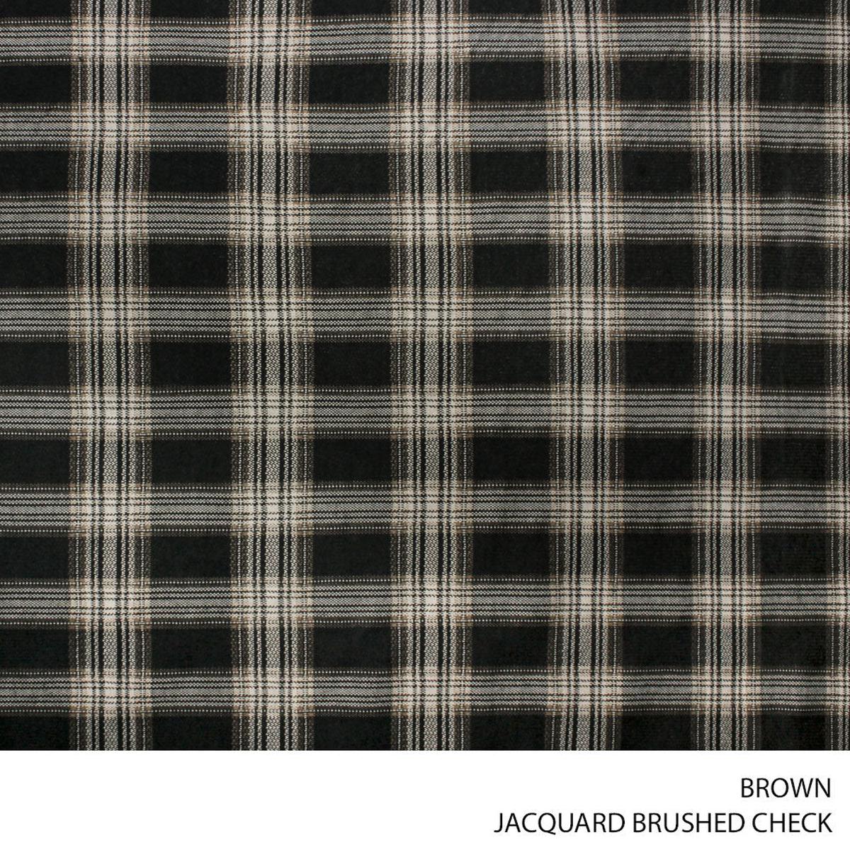 Y/D JACQUARD BRUSHED CHECK BROWN ROLL ROLL 001