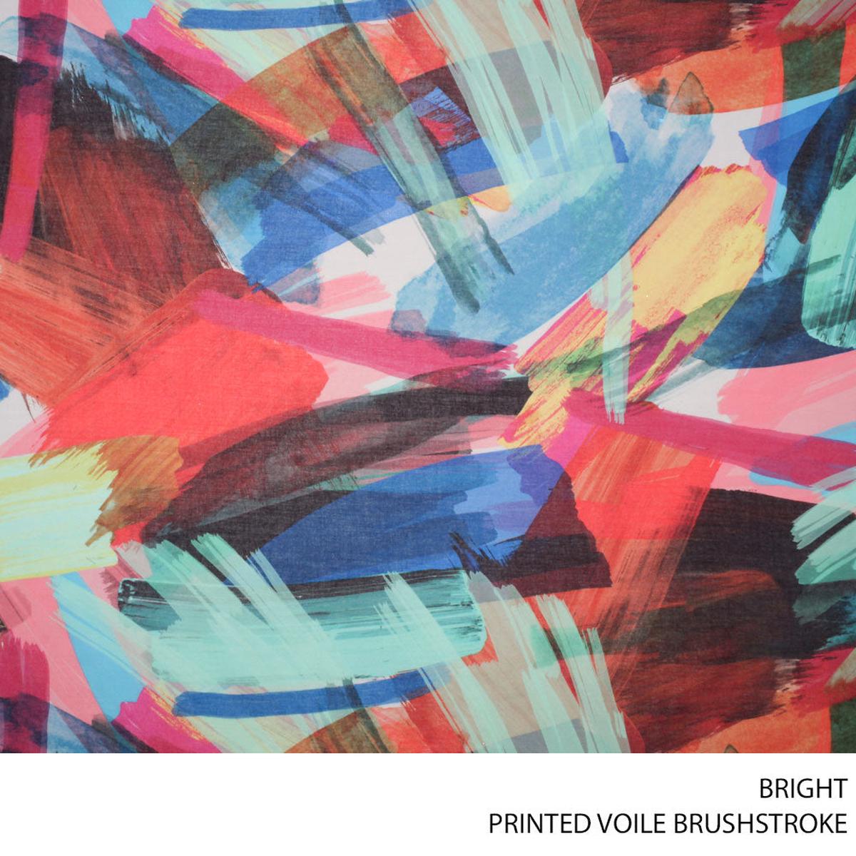 VOILE PRT BRUSHSTROKE FABRIC BRIGHT ROLL ROLL 001