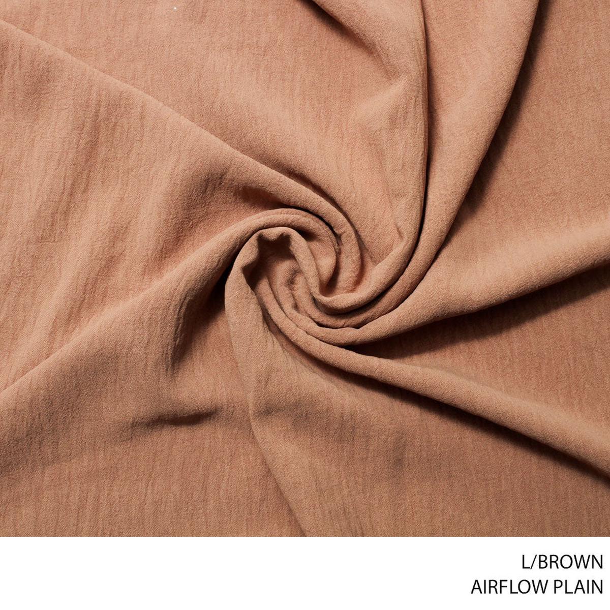 AIRFLOW PLAIN FABRIC 150CM L/BROWN ROLL ROLL 001