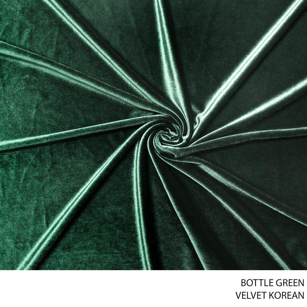 VELVET KOREAN FABRIC 150CM BOT/GREEN ROLL 001 1