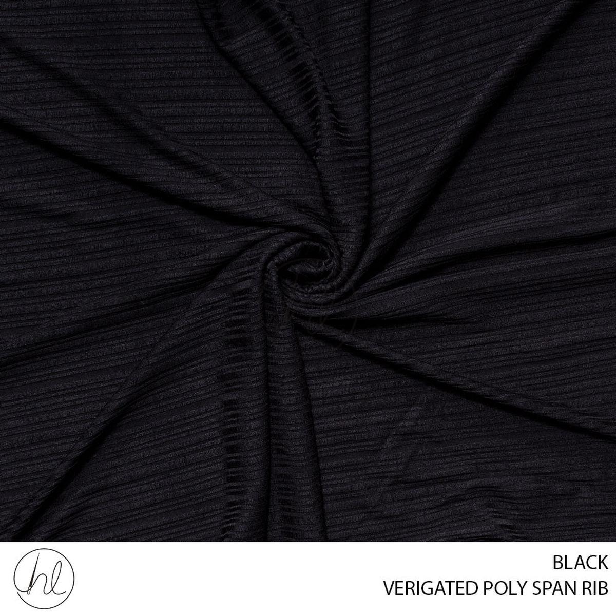 VERIGATED POLY SPAN RIB 51 BLACK 150CM