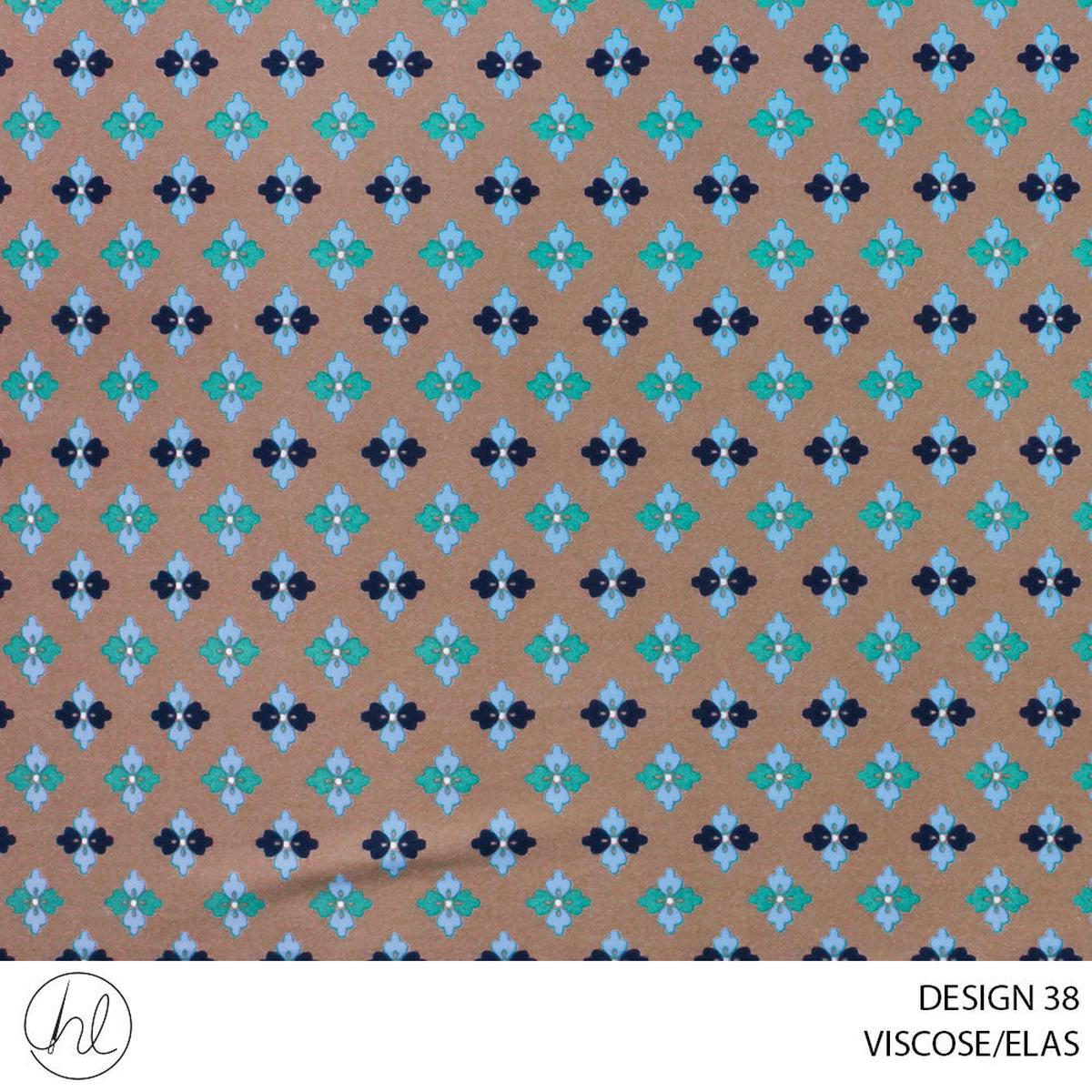 VISCOSE/ELAS 51 UMBER 150CM PER M