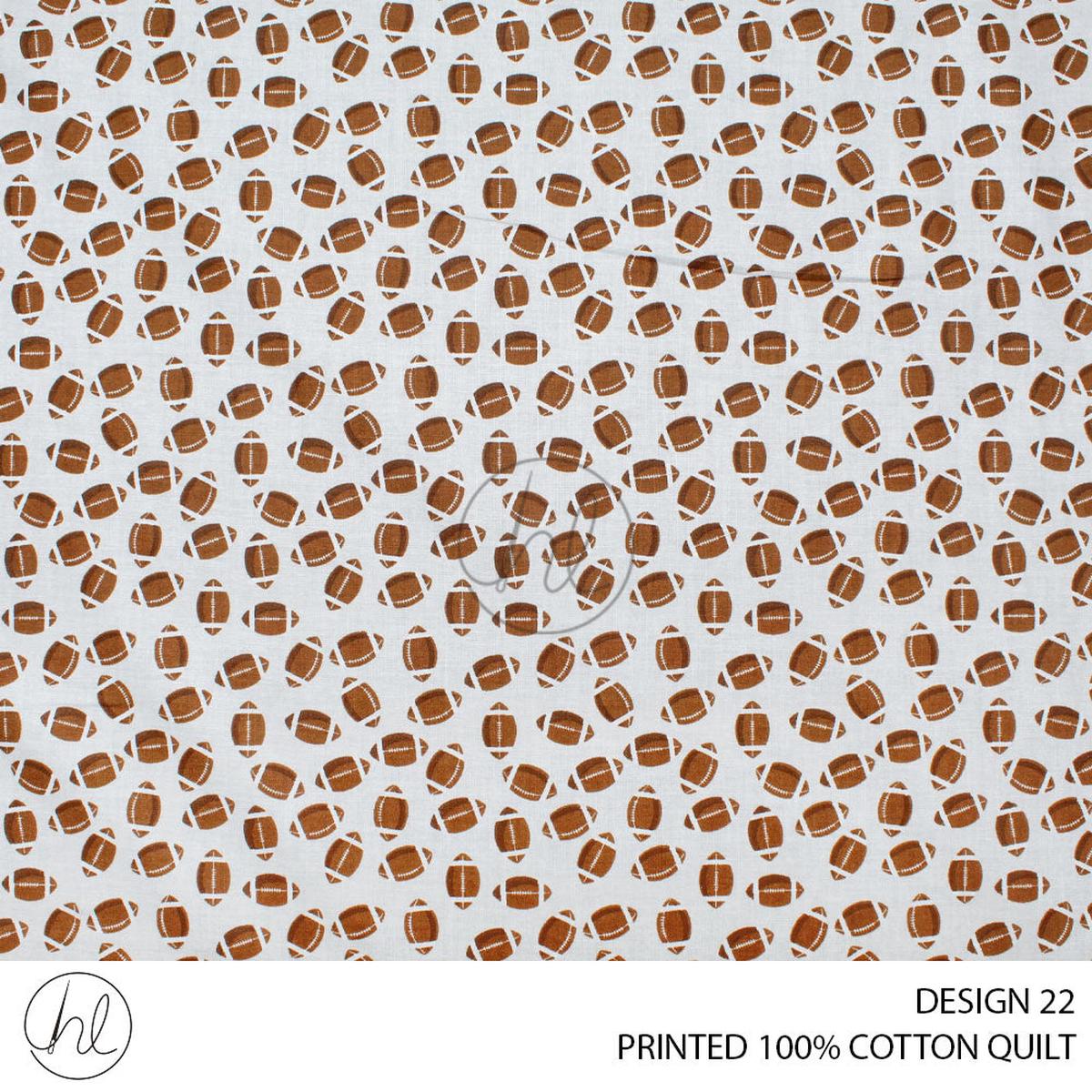 100% COTTON QUILT PER M 781 DESIGN 22 WHITE 110CM WIDE