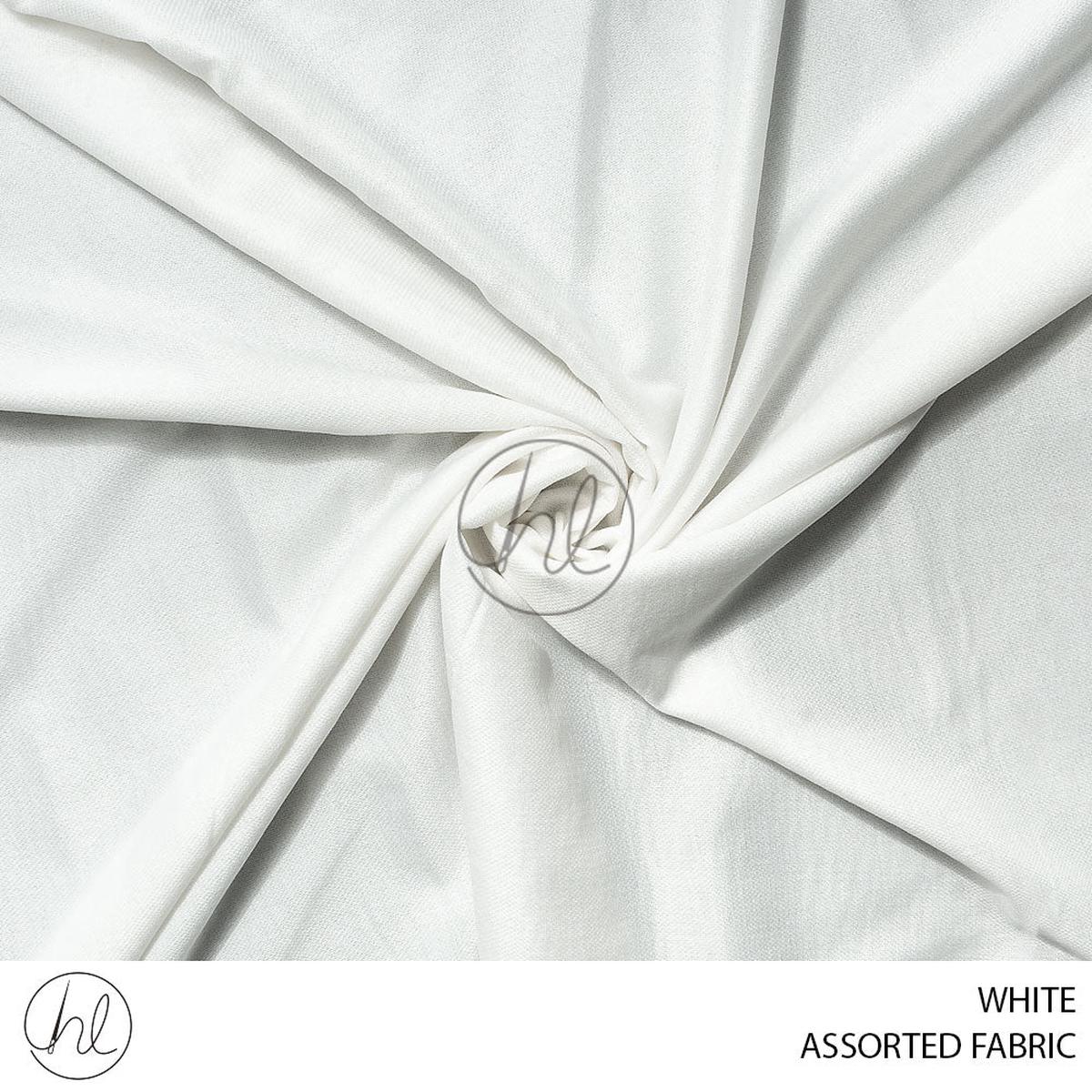 ASSORTED FABRIC 51 WHITE 150CM PER M
