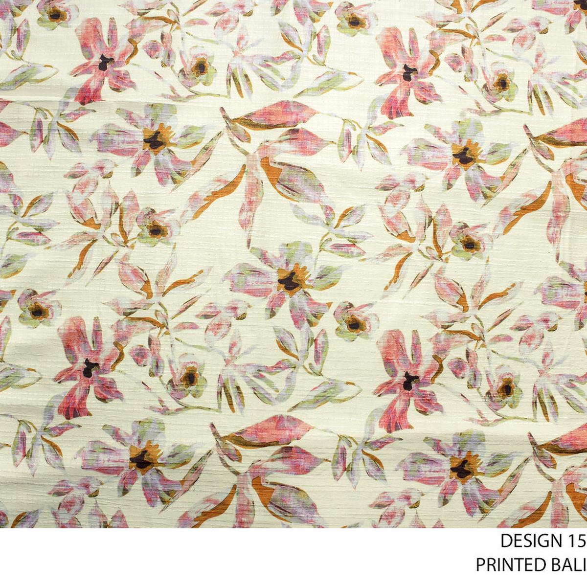 BALI PRINTED D#8 FABRIC 150CM CREAM ROLL ROLL 001