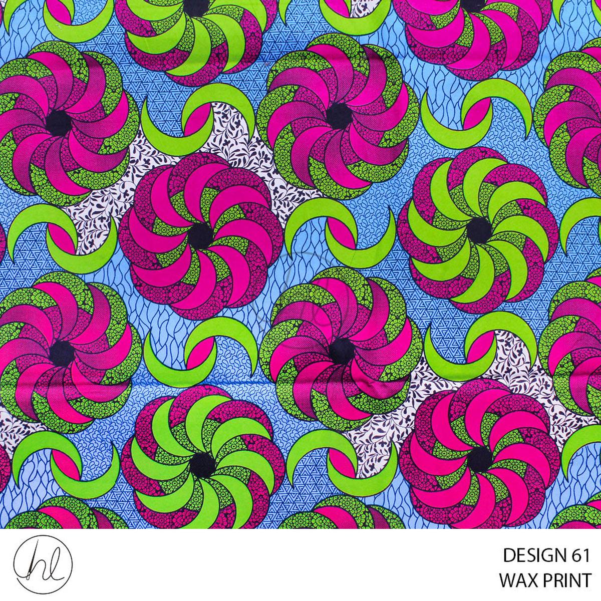 WAX PRINT HI TARGET FABRIC CERISE ROLL ROLL 022