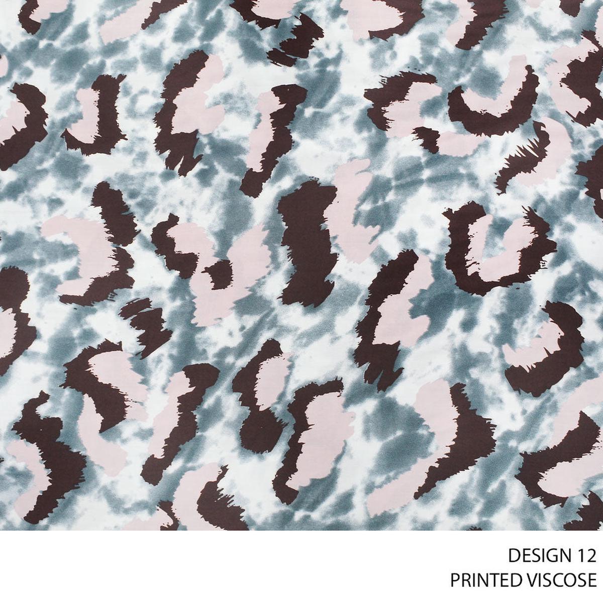 VISCOSE PRINTED FABRIC 140CM GREY ROLL ROLL 001