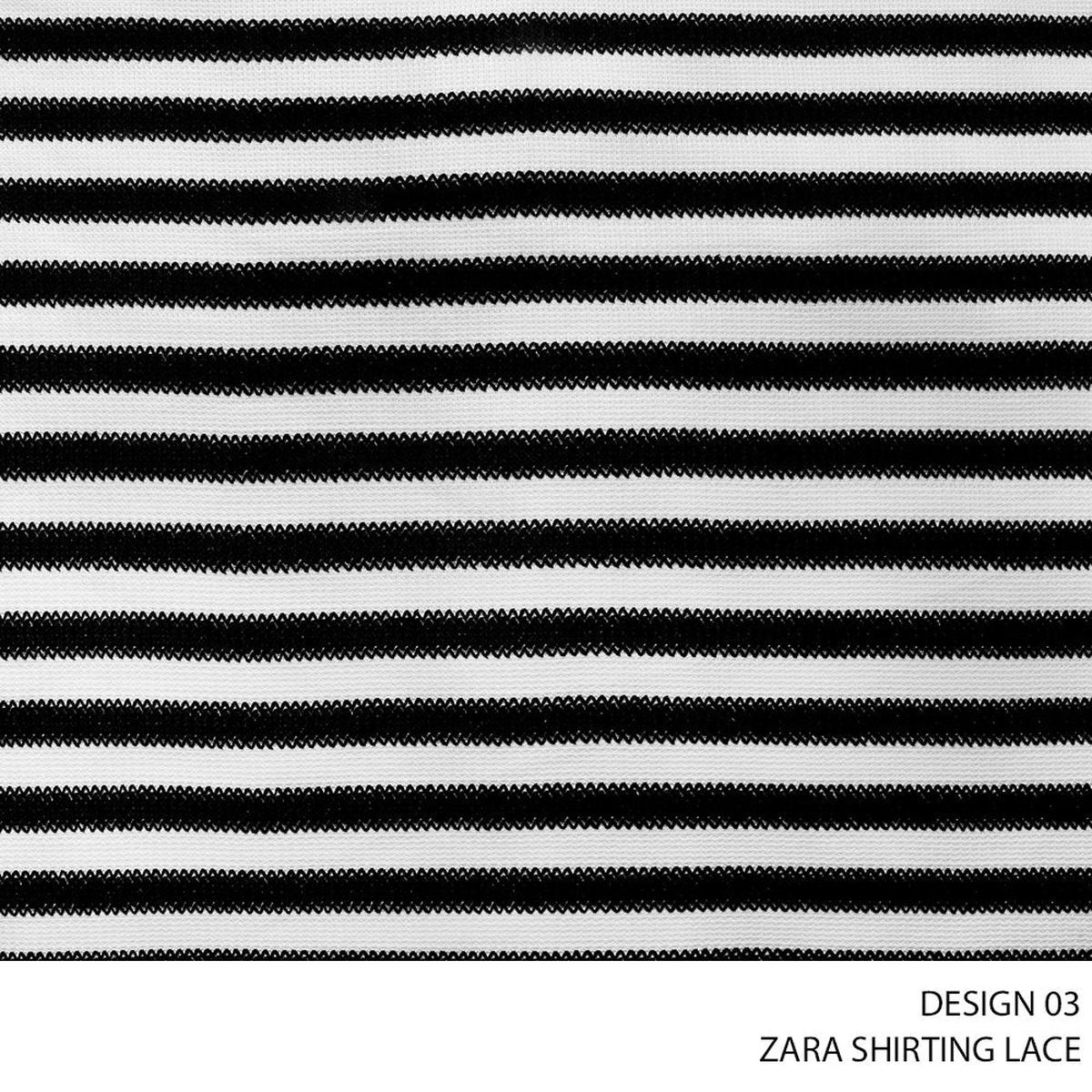 ZARA SHIRTING LACE FABRIC 140CM BLK/WHT ROLL ROLL 001