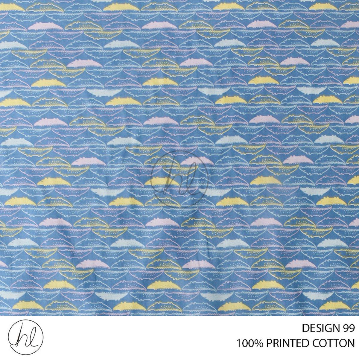 100% PRINTED COTTON 3408 SKY BLUE 110CM PER M
