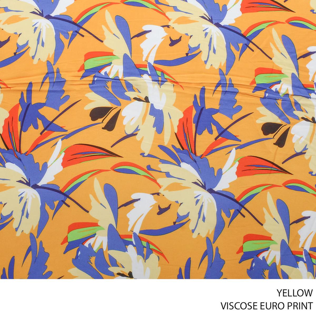 VISCOSE EURO PRINT FABRIC YELLOW