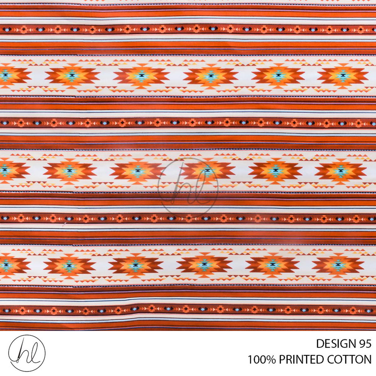 100% PRINTED COTTON 3408 RUST 110CM PER M