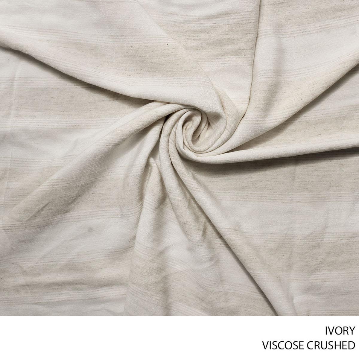 VISCOSE CRUSHED FABRIC IVORY ROLL ROLL 001