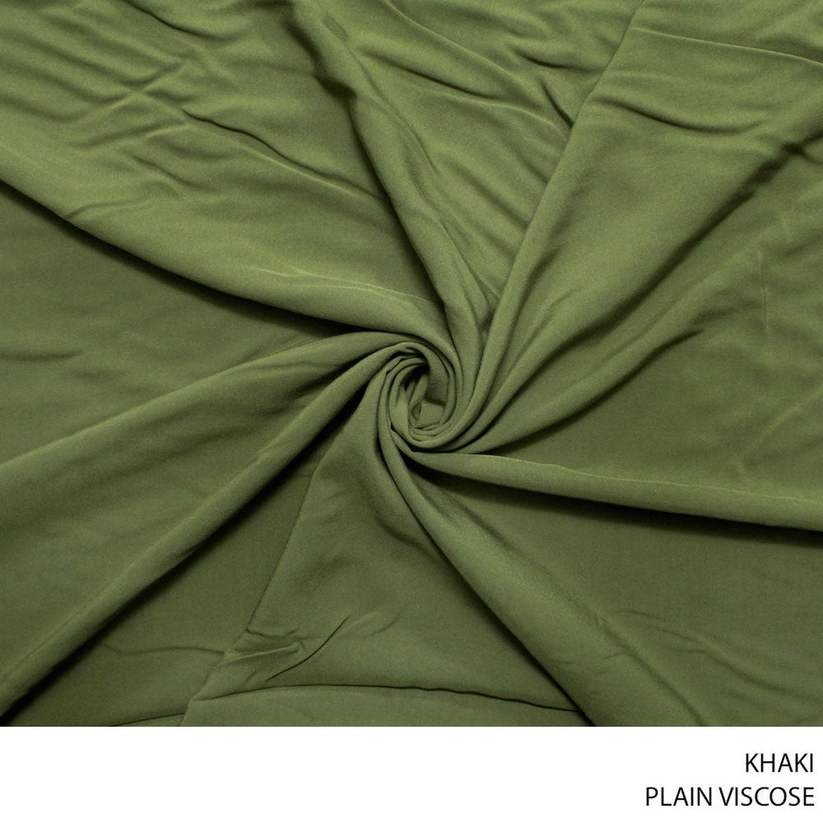 VISCOSE PLAIN FABRIC KHAKI ROLL 001 1