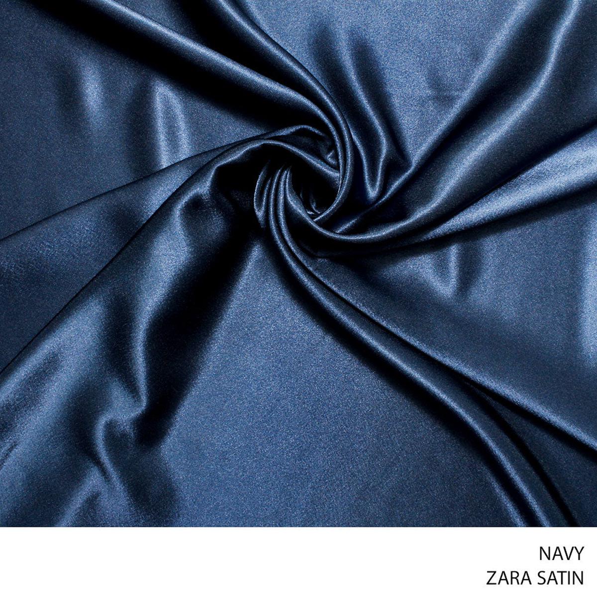 ZARA SATIN PLAIN FABRIC NAVY ROLL 001 1