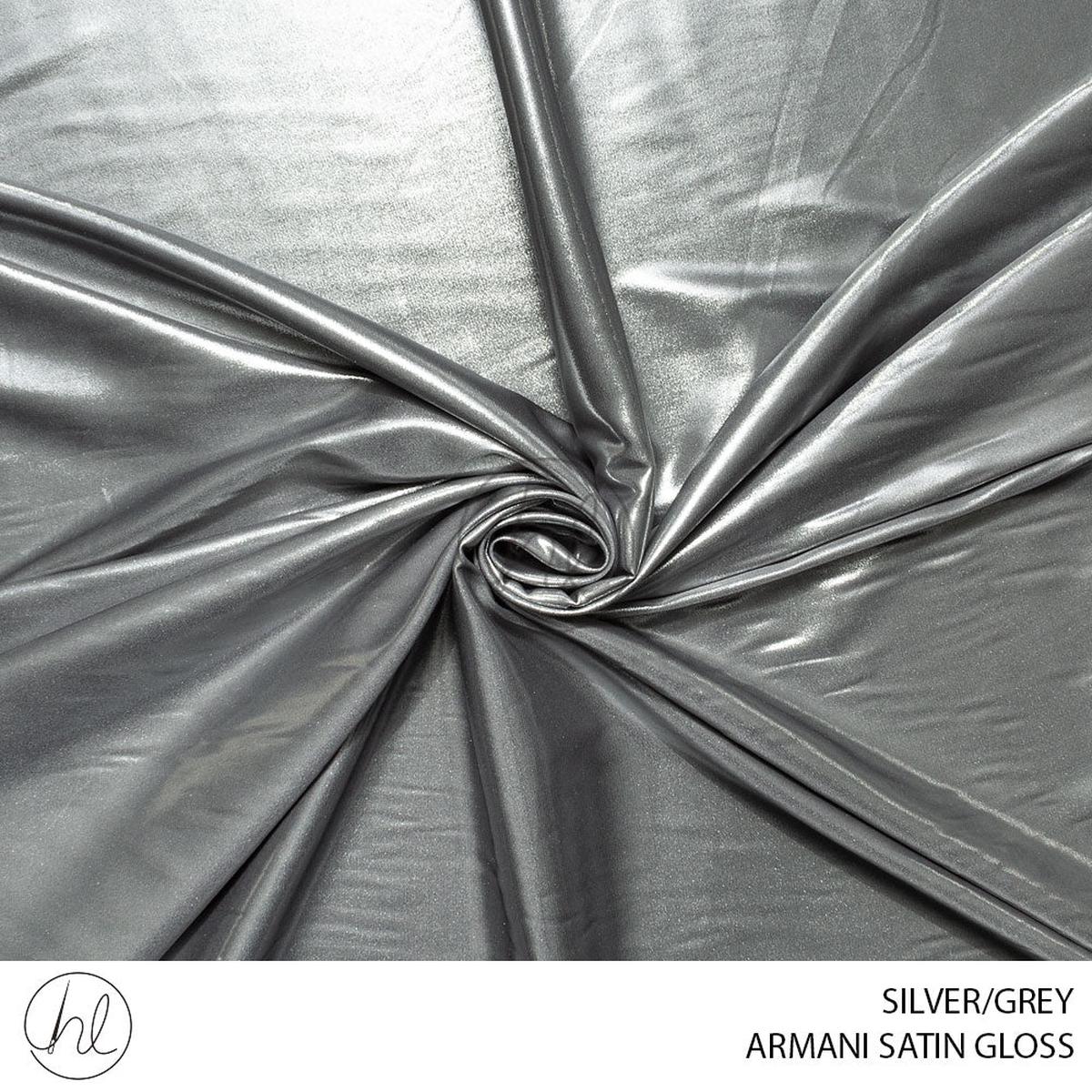Armani satin gloss51 silver/grey 150cm per m