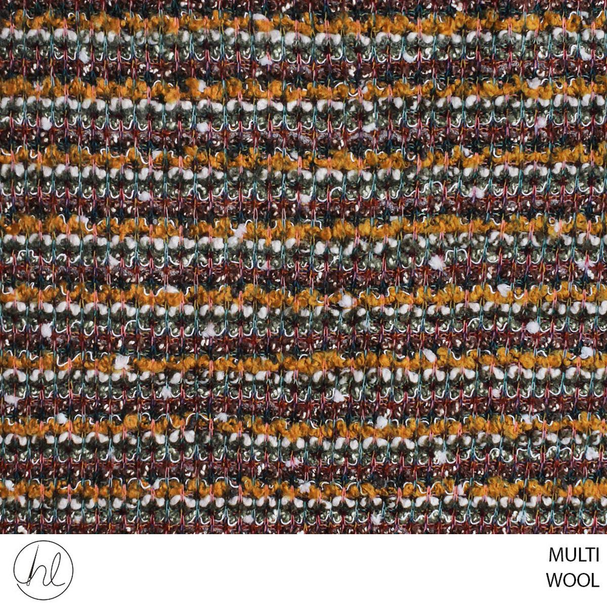 TWEED WOOL FABRIC51 MULTI 150CM PER M