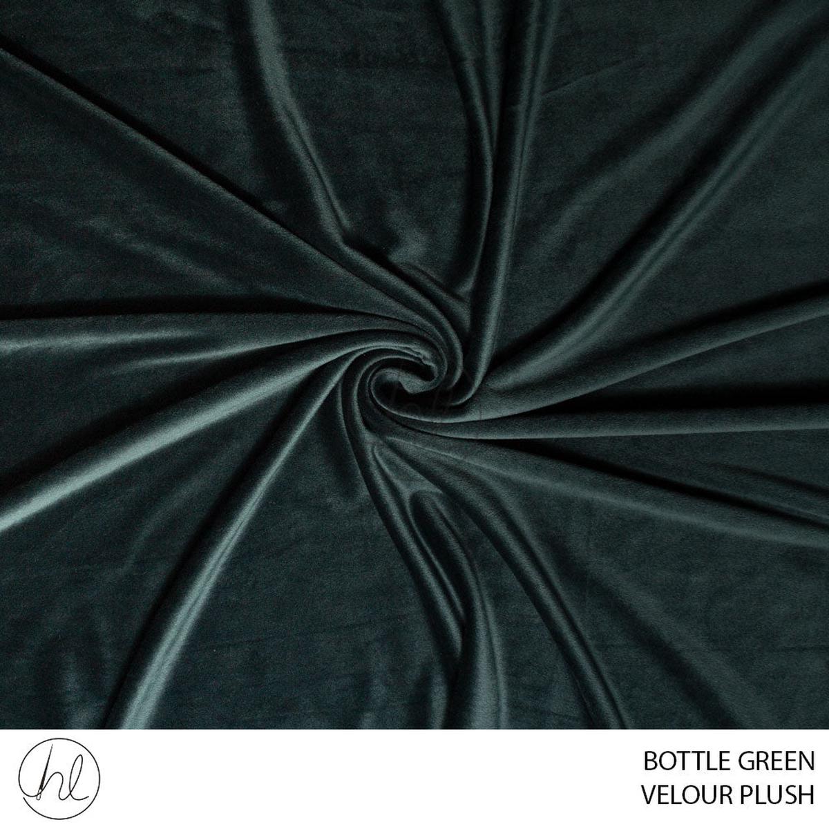 Velour Plush 150cm Bottle Green 150cm Per M