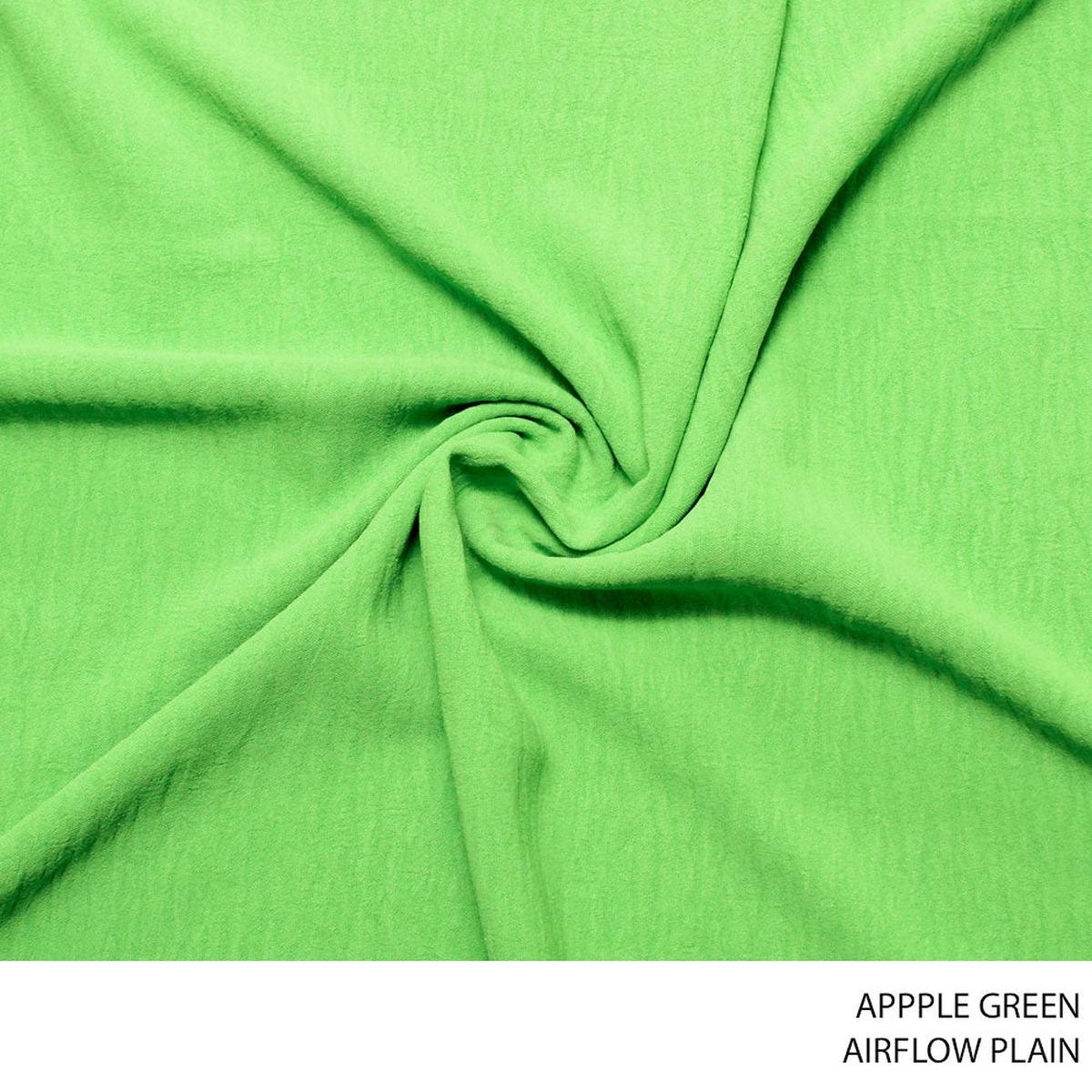 AIRFLOW PLAIN FABRIC 150CM APPLE GREEN ROLL ROLL 001