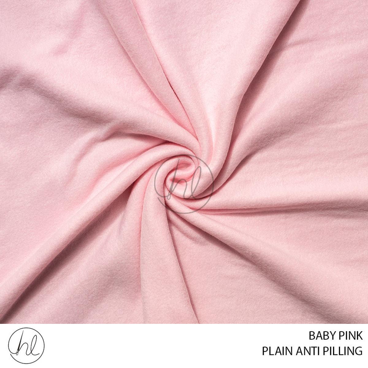 ANTI PILLING PLAIN 150CM BABY PINK ROLL 001 PIECE