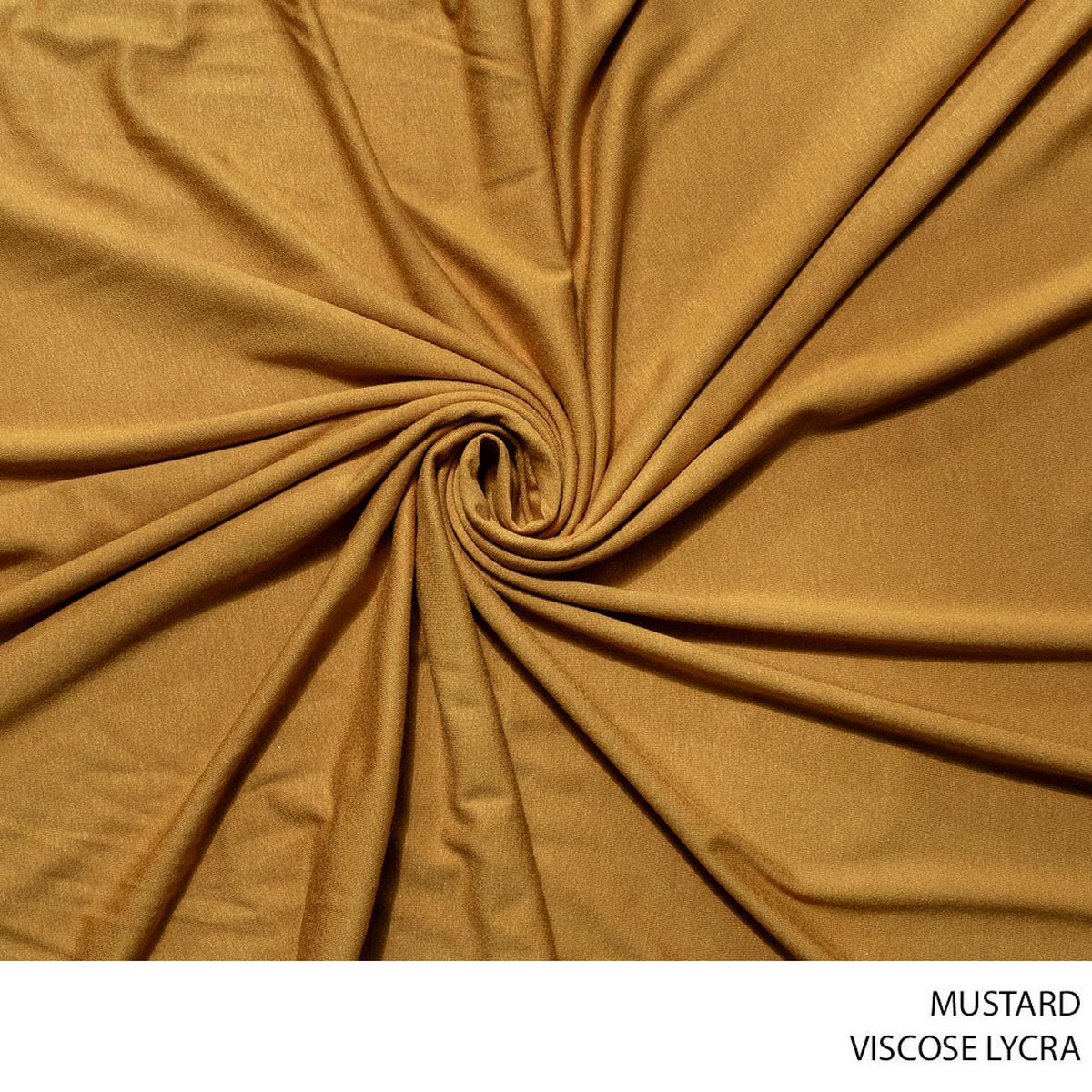 VISCOSE LYCRA 150CM MUSTARD ROLL ROLL 001