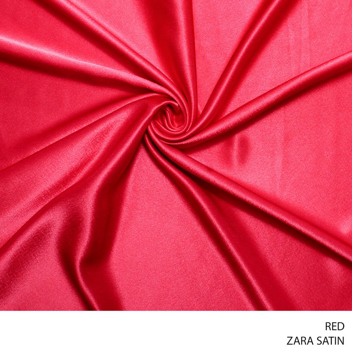 ZARA SATIN PLAIN FABRIC RED