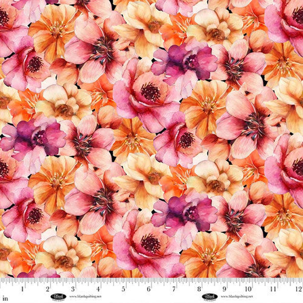 Panda Paradise Digital Packed Floral Cotton Fabric - 1 yard