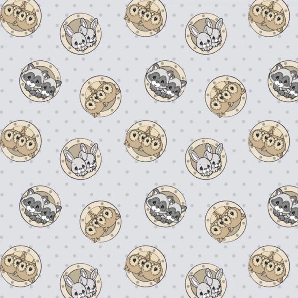 Precious Moments Baby Animals Badges Cotton Fabric - Single Bolt