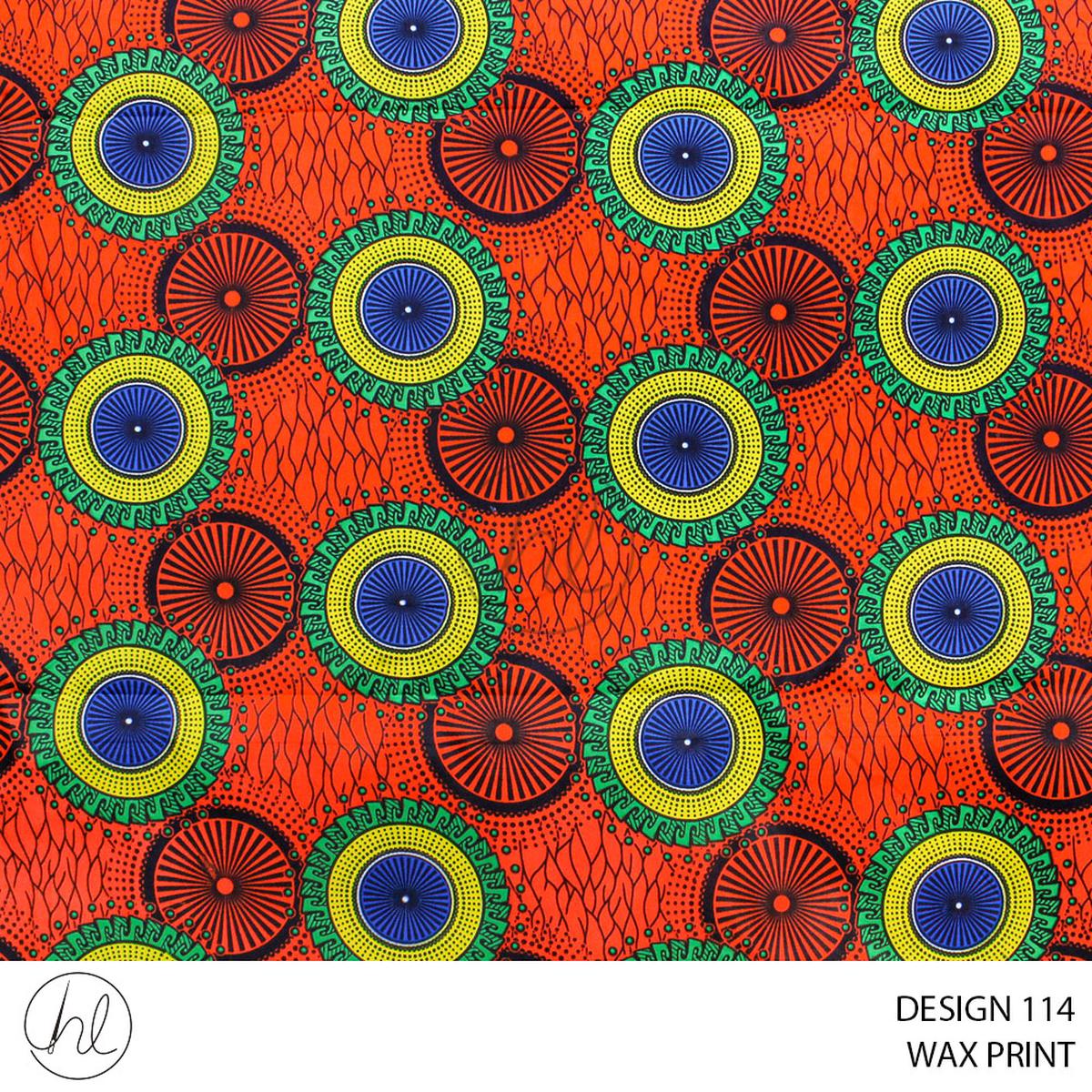 WAX PRINT HI TARGET FABRIC ORANGE ROLL ROLL 024