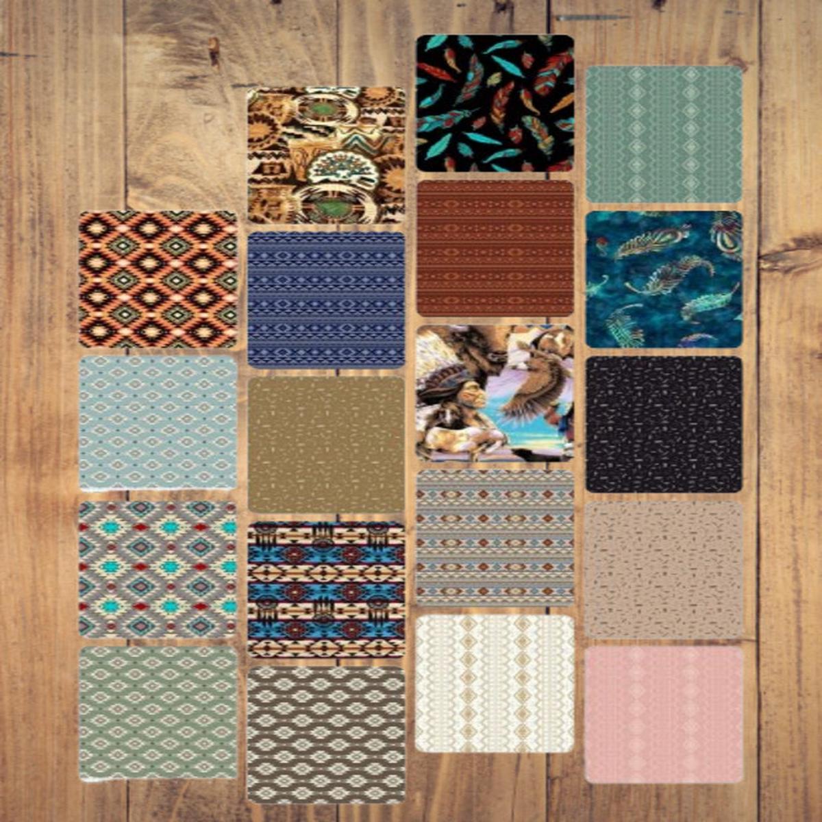 10 Fat Quarters - Assorted Southwestern Cowboy Fat Quarter Bundle Cotton (4 Bundles)