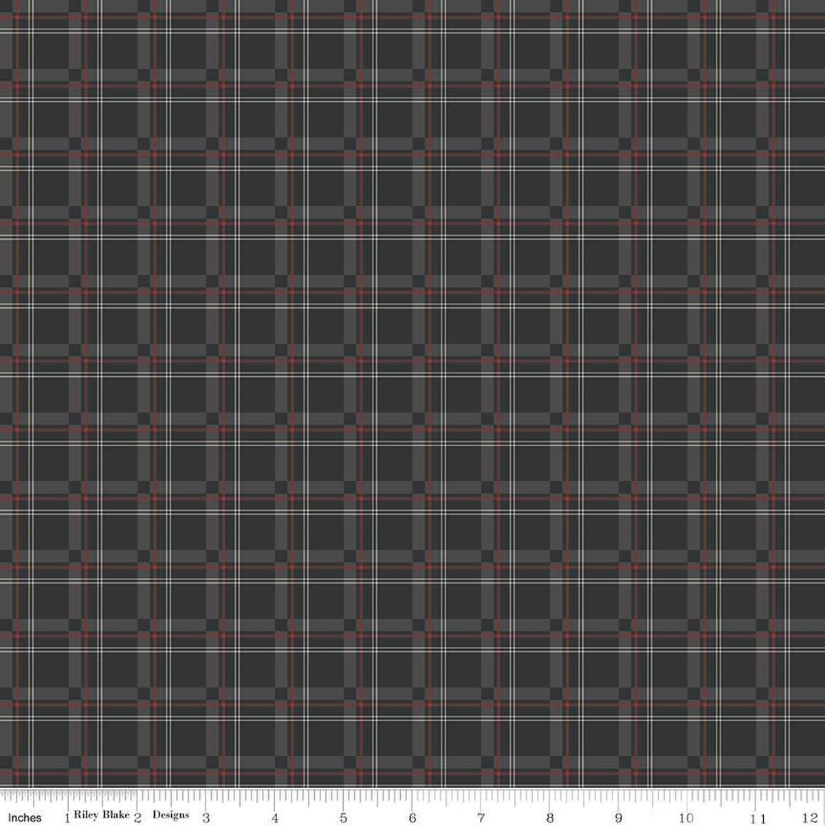 Woodsman Plaid Black Cotton Fabric