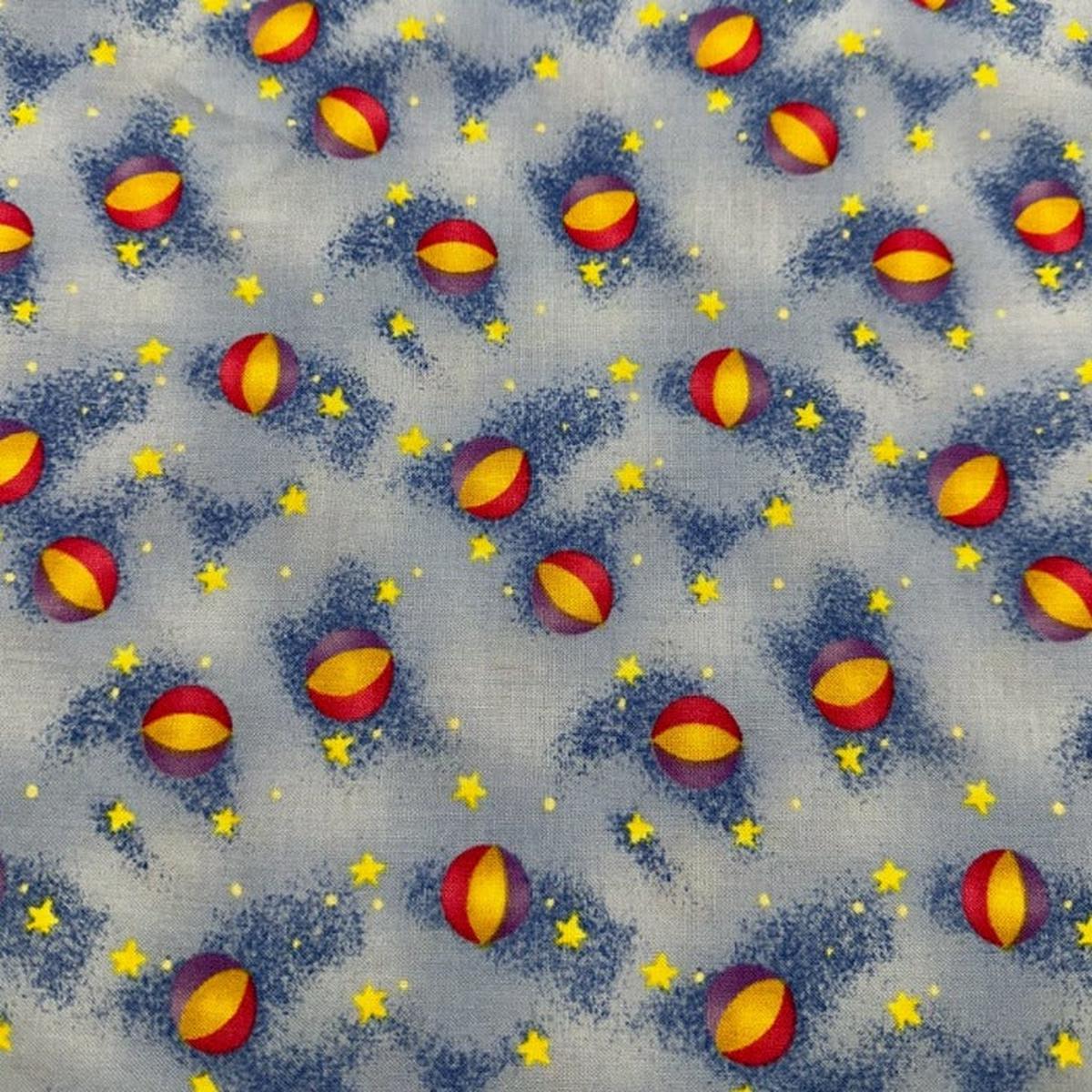 Big Top Balls and Stars Cotton Fabric