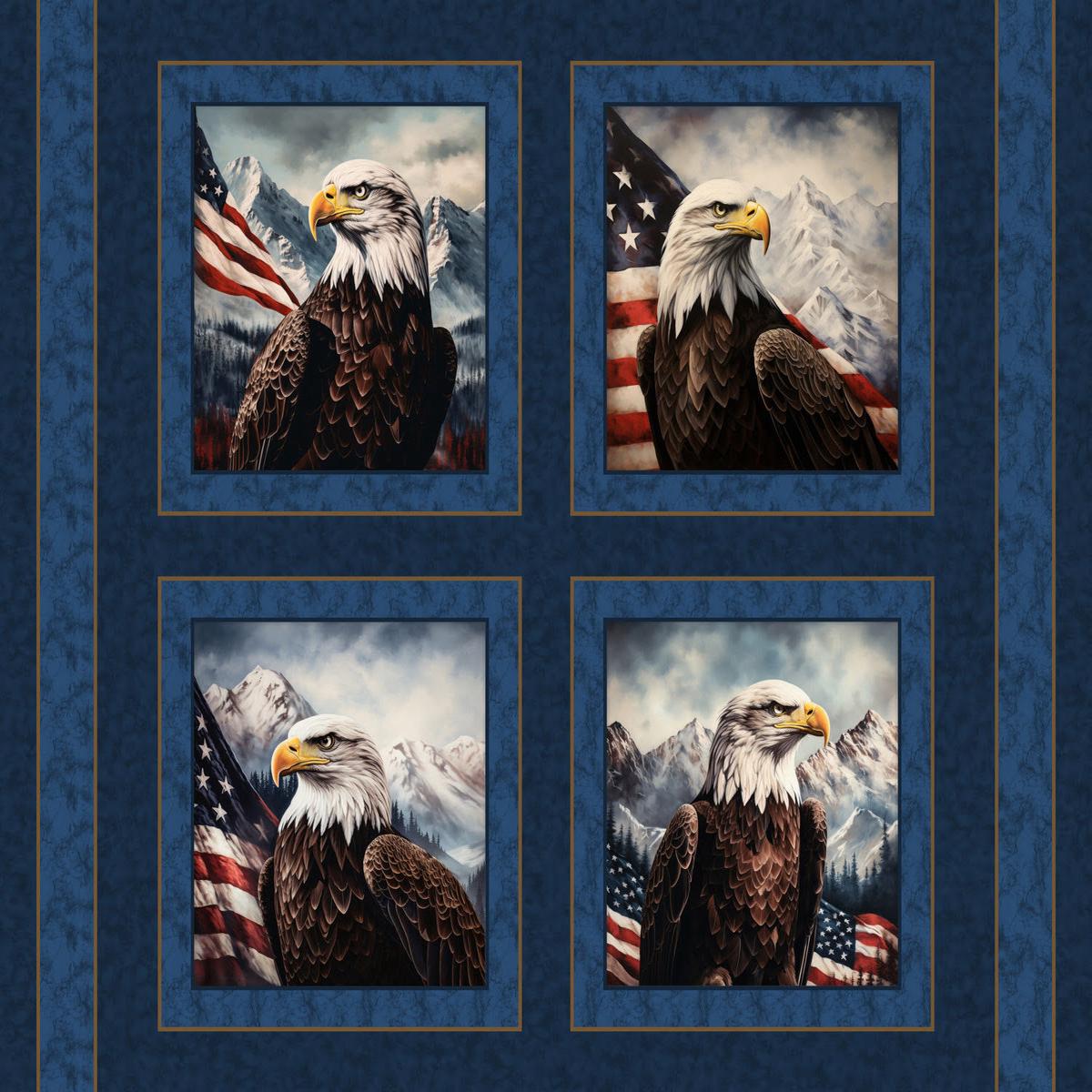 America's Protector Pillow Panel Cotton Fabric - 1 yard