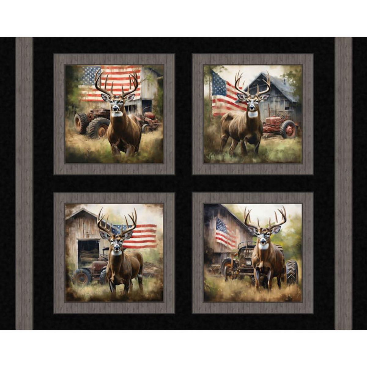 Bucks & Barns Pillow Panel Cotton Fabric - 1 yard