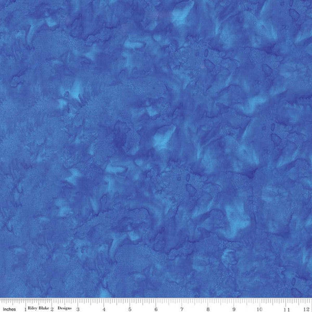 Expressions Batiks Hand-Dyes Basic Texture Blender Azure Blue Riley Blake Cotton Fabric RB-BT21000-296